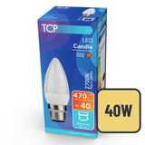 TCP Candle Coated Bayonet 40W Light Bulb GOODS M&S
