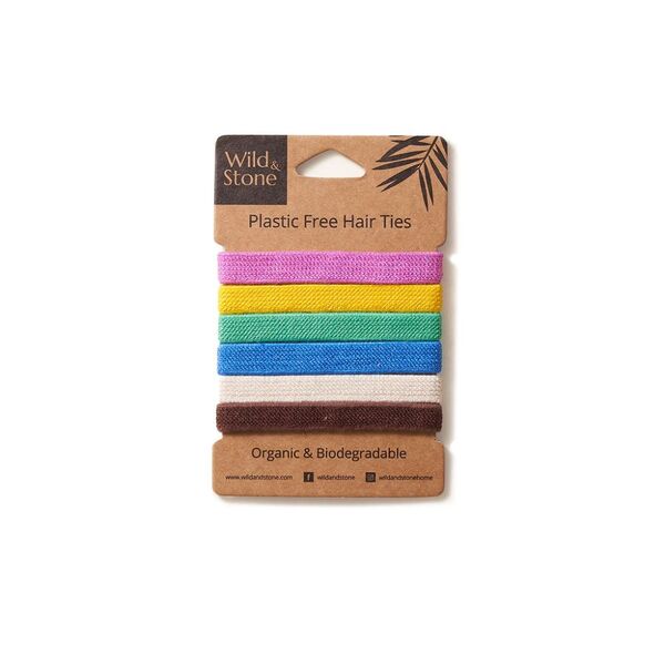 Wild & Stone | Plastic Free Hair Ties - 6 Pack - MultiColour GOODS Superdrug Multi Colour