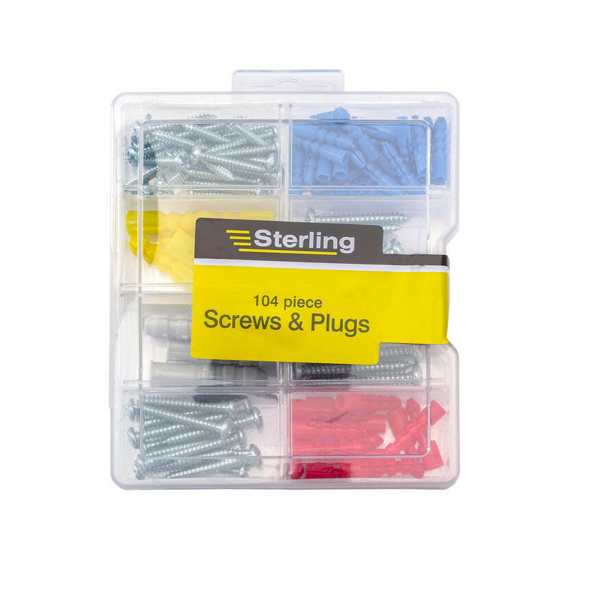 Sterling 104 piece screw & anchor set DIY ASDA