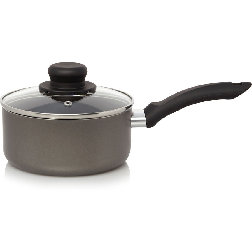 George Home Non-Stick Aluminium Saucepan and Lid - McGrocer