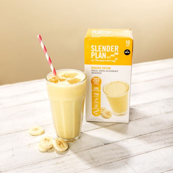 Superdrug Slenderplan Meal Replacement Shake Banana x10 GOODS Superdrug