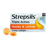 Strepsils Sore Throat Pain Relief Honey & Lemon Flavour - 24 lozenges GOODS Boots