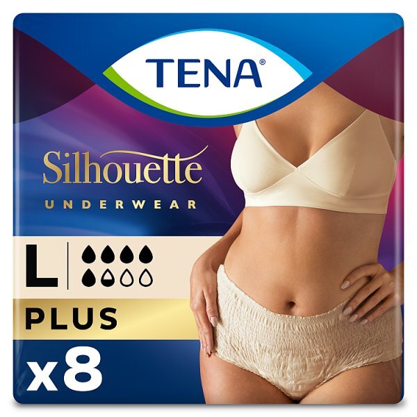 TENA Silhouette Incontinence Pants Plus Size Large 8 pack GOODS Superdrug