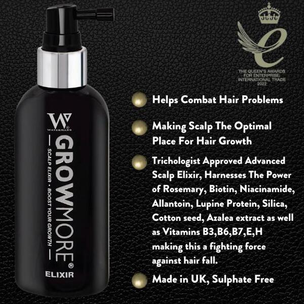Watermans Grow More Elixir 100ml, Hair Loss, Growth Serum GOODS Superdrug