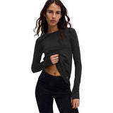 M&S Womens Goodmove Scoop Neck Fitted Gym Top, 16, Black