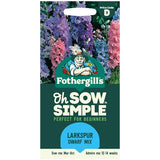 Mr Fothergills Seeds - Oh Sow Simple Larkspur Dwarf Mix