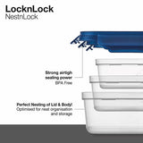 LocknLock NestnLock Blue Container Set 3pc