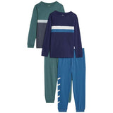 MS 2pk Plain PJ 7-8 Years Indigo