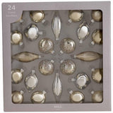 M&S Decorative Glass Decorations, Silver