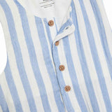 MS Blue Striped Romper 18-24 Months Blue