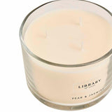 MS Pear Jasmine 3 Wick Candle White