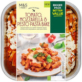 MS Tomato Mozzarella Pesto Pasta Bake