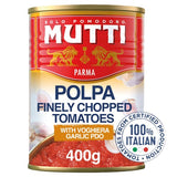 Mutti Polpa Finely Chopped Italian Tomatoes Garlic
