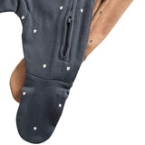 M&S Heart Sleepsuit, 0-3 Months, Pewter