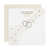 MS Sparkling Hearts Wife Anniversary Card