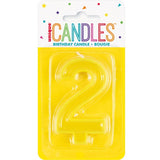 Raised Border Numeral 2 Candle