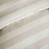 M&S Linen Striped Bedding Set, Super King Size, Natural Mix