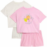 MS Fruit Embroidery Placement Shortie 8-9 Years Ivory