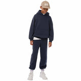 MS Elevated Essential Plain Hoodie 6-7 Years Navy