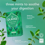 PUKKA Organic Three Mint Tea with Peppermint 40 Herbal Tea Bags