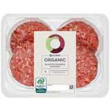 Ocado Organic Grass-Fed 4 Quarter Pounder Burgers