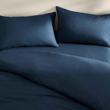 M&S Cotton Rich Bedding Set, Single Navy