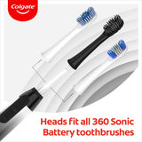 Colgate 360 Sonic Battery Toothbrush Replacement Heads Charcoal Soft