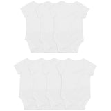 MS Baby Cotton Short Sleeve Bodysuits White 12-18 Months