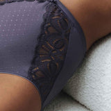 M&S Womens Amelia Lace Full Briefs, 10, Thunder