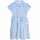 MS Cotton Tie Gingham Dress 5-6 Years Light Blue