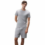 M&S Mens Autograph Pima Cotton Pyjama Shorts, M , Grey Marl