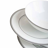 M&S 12 Piece Maxim Rim Dinner Set, One Size, Black Mix