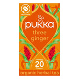 Pukka Organic Three Ginger Tea x20 Home-Compostable Herbal Tea Bags
