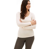 M&S Womens Heatgen Light Thermal Long Sleeve Tops, 2 Pack, 18, Cream 2pk