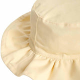MS Girls Frill Sun Hat 0-3 Months Pale Yellow