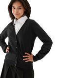 MS Black 2pk Cotton Cardigan 7-8Y