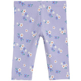 MS Girls Collection Cotton Rich Floral Leggings 6-9 Months Purple