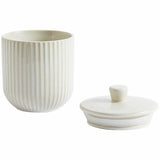 M&S Small Ribbed Storage Jar, Cream