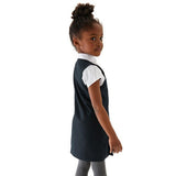 MS Girls Crease Resistant School Pinafores 8-9 Years Navy