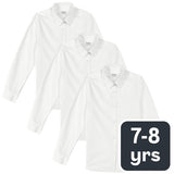 MS Girls Slim Fit Easy to Iron Blouses Size 7-8 Years White