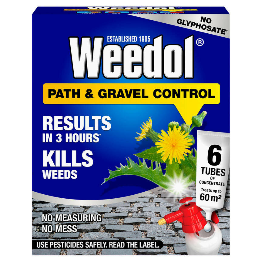 Weedol Path & Gravel Control Concentrate Tubes 5 Tube Carton GOODS ASDA