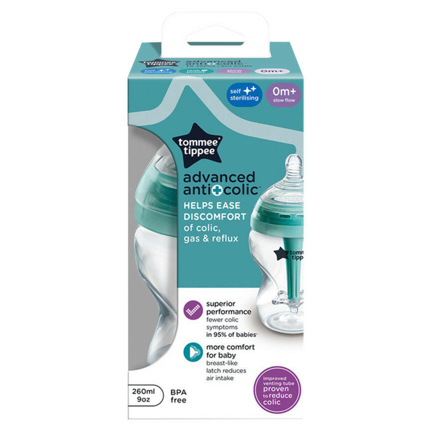 Tommee Tippee Closer to Nature Advanced Anti-Colic Baby Bottle 0m+ GOODS ASDA