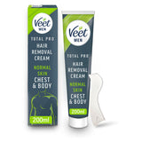 Veet Men Hair Removal Cream Chest & Body for Normal Skin 200ml GOODS ASDA