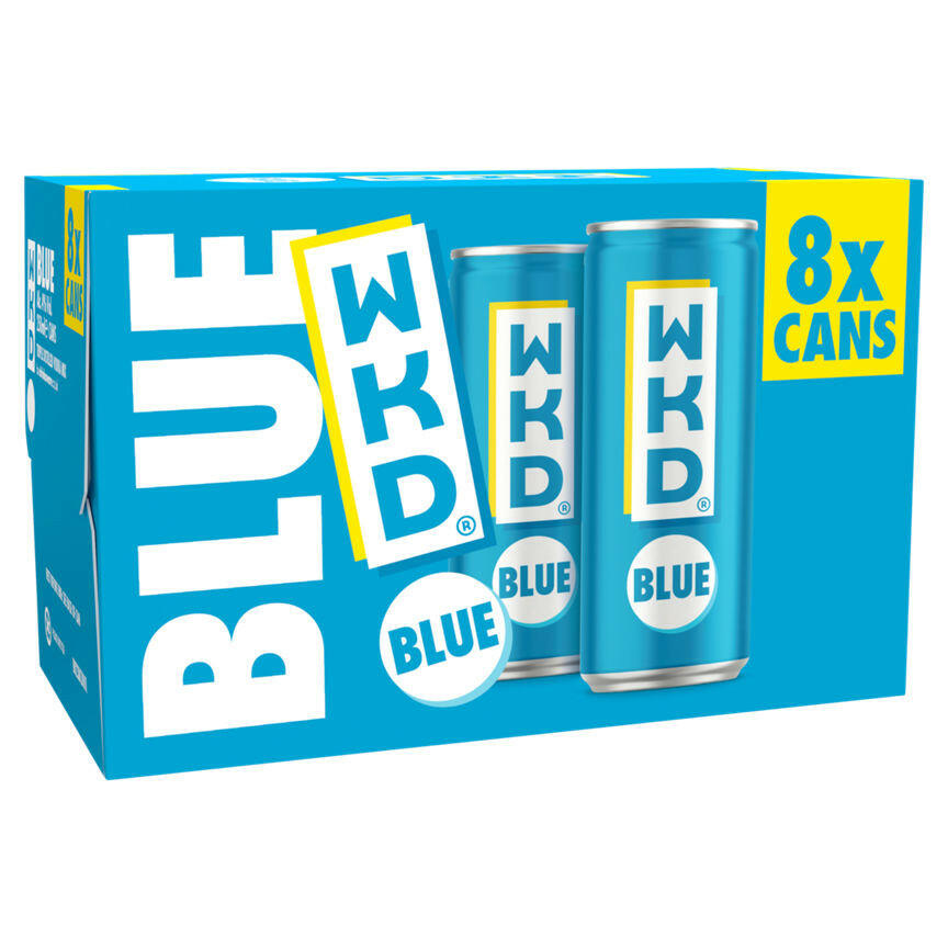 WKD Blue Triple Distilled Vodka Mix 8 x 250ml GOODS ASDA