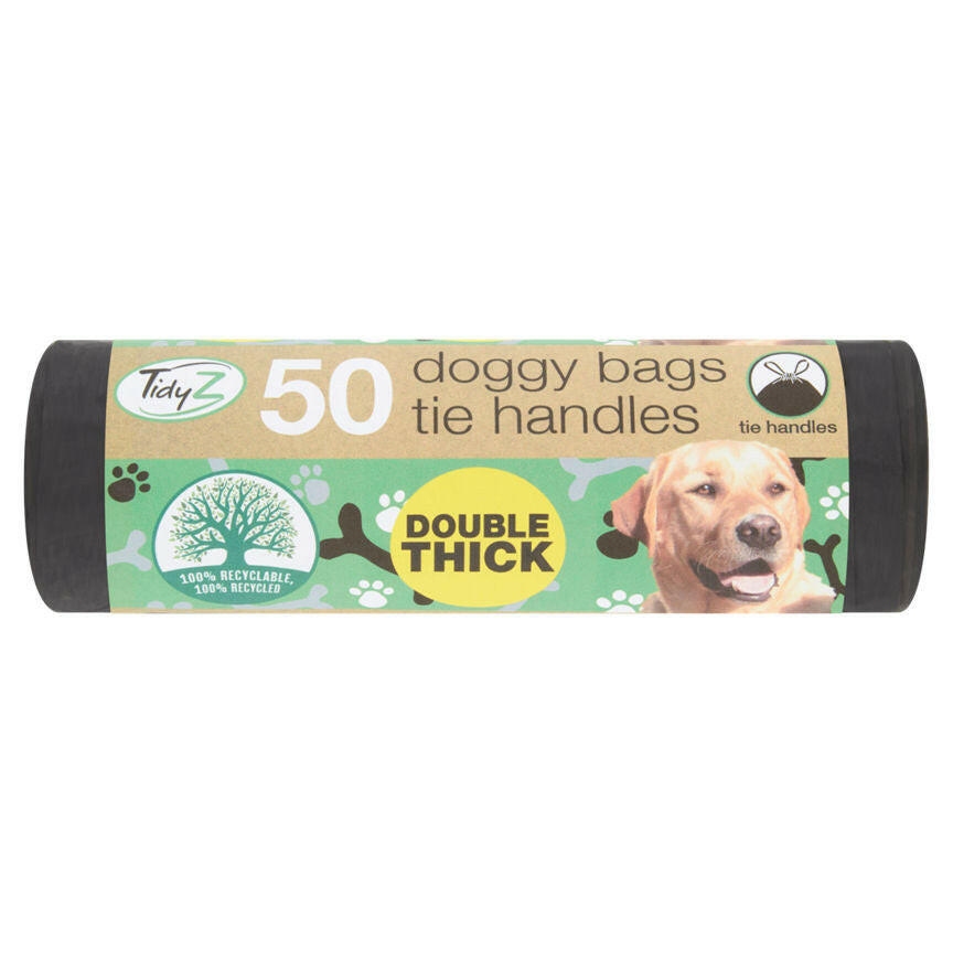 TidyZ 50 Doggy Bags with Tie Handles GOODS ASDA