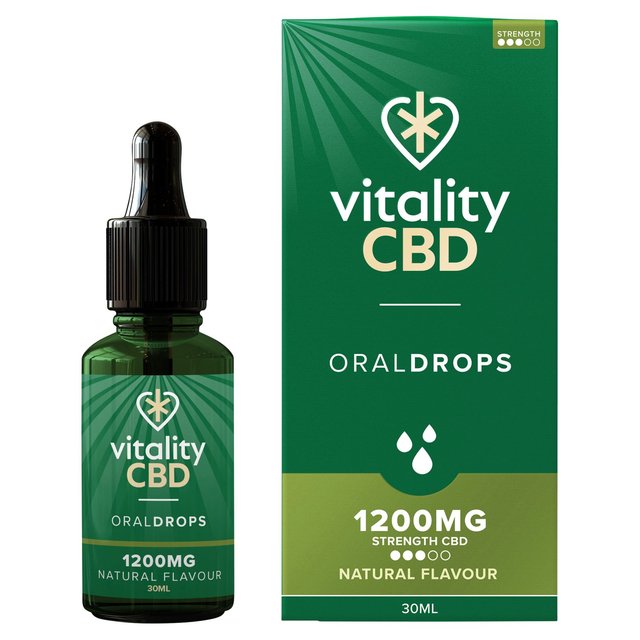 Vitality CBD Natural Oral Drops 1200mg 30ml GOODS M&S