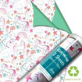 Unicorns Gift Wrap Sheets   2 per pack GOODS M&S