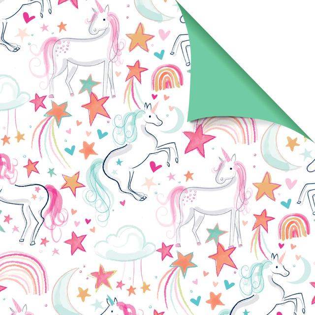 Unicorns Gift Wrap Sheets   2 per pack GOODS M&S