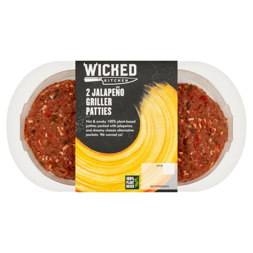 Wicked Kitchen 2 Jalapeño Griller Patties 226g GOODS ASDA