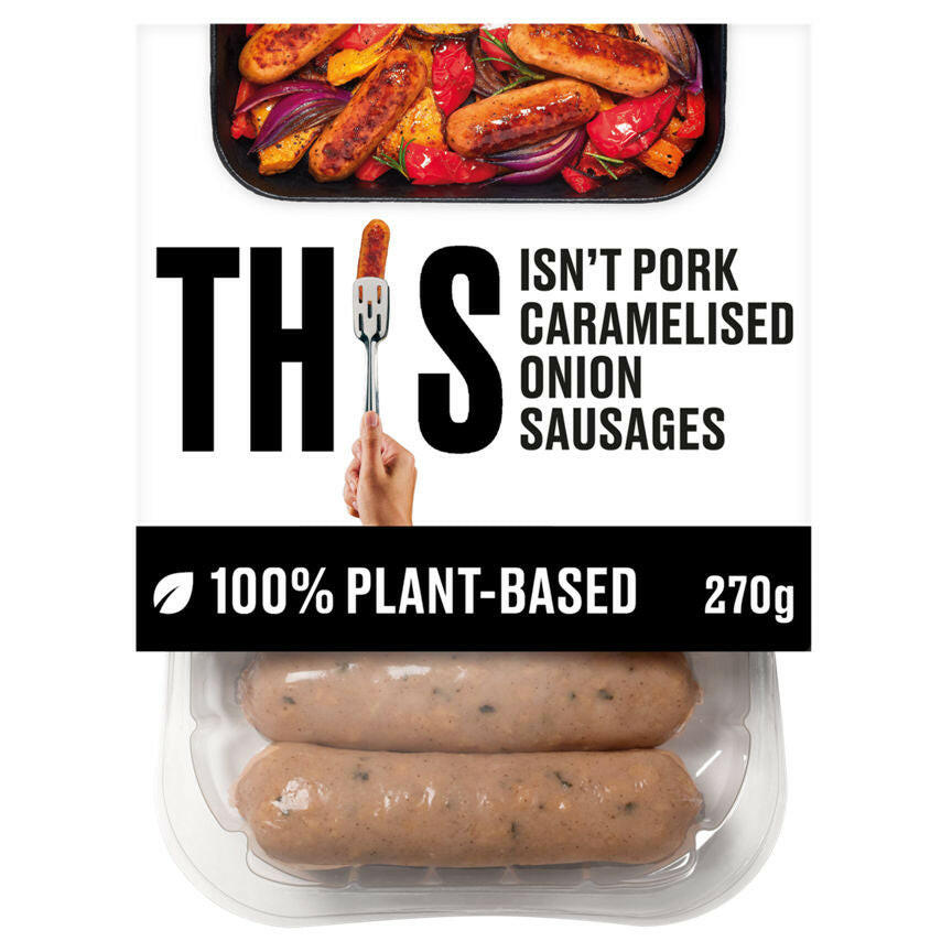This Isn't Pork Plant-Based Caramelised Onion Sausages 270g GOODS ASDA